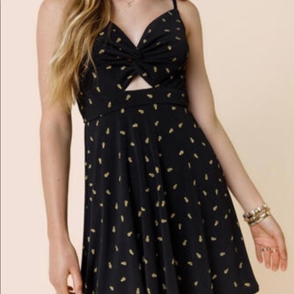 NWT Francesca’s Pineapple Dress sz L
